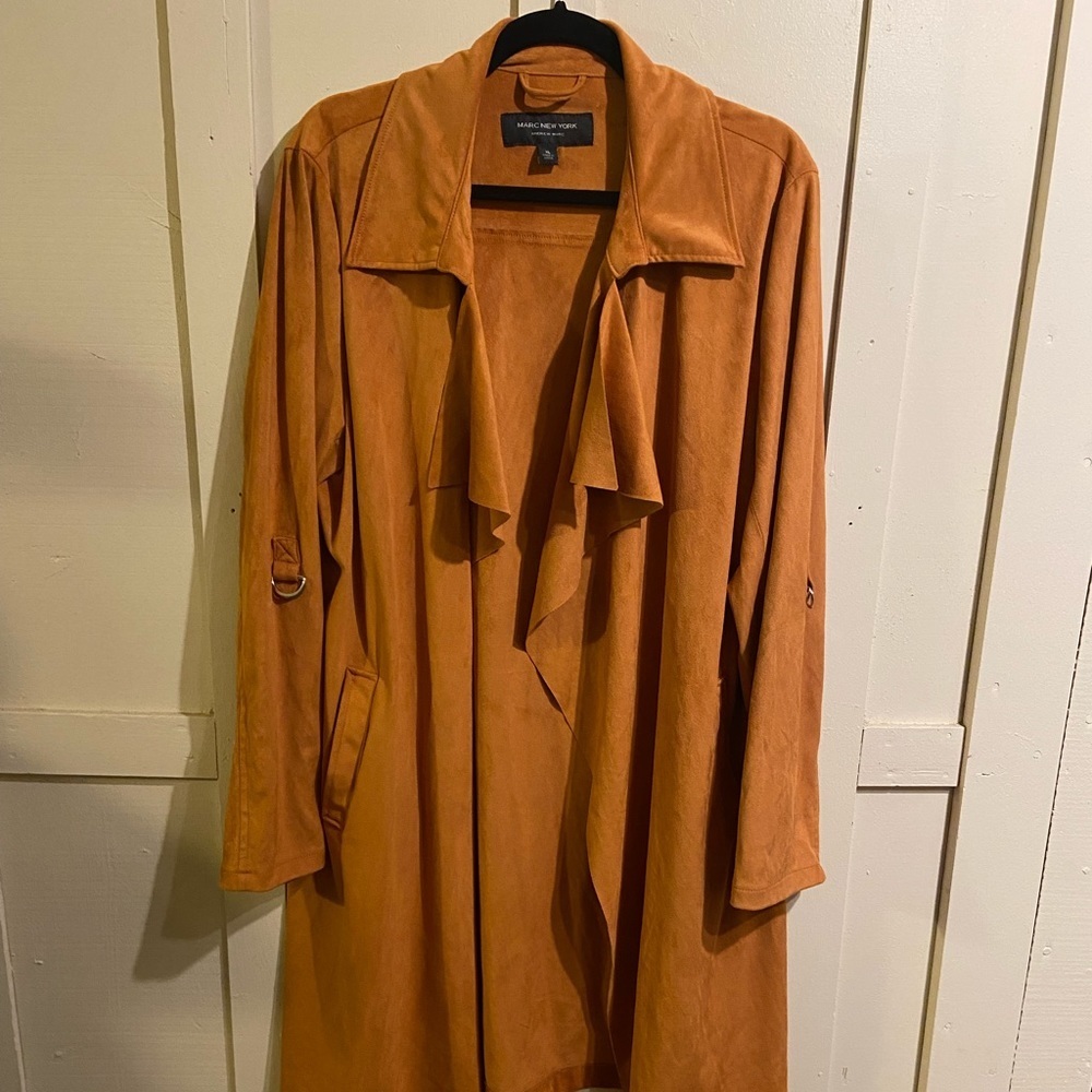 Marc New York faux suede longline jacket size XL